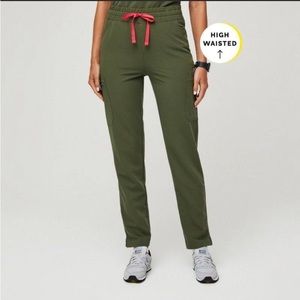 FIGS Dark Olive Yola High Waisted Pants XS Petite